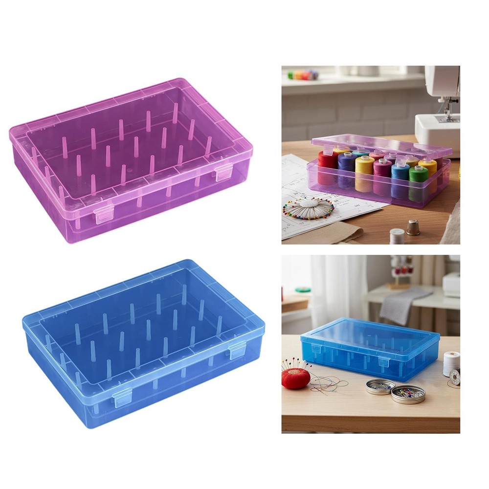 Sewing Thread Storage Box Container for 24 Spools