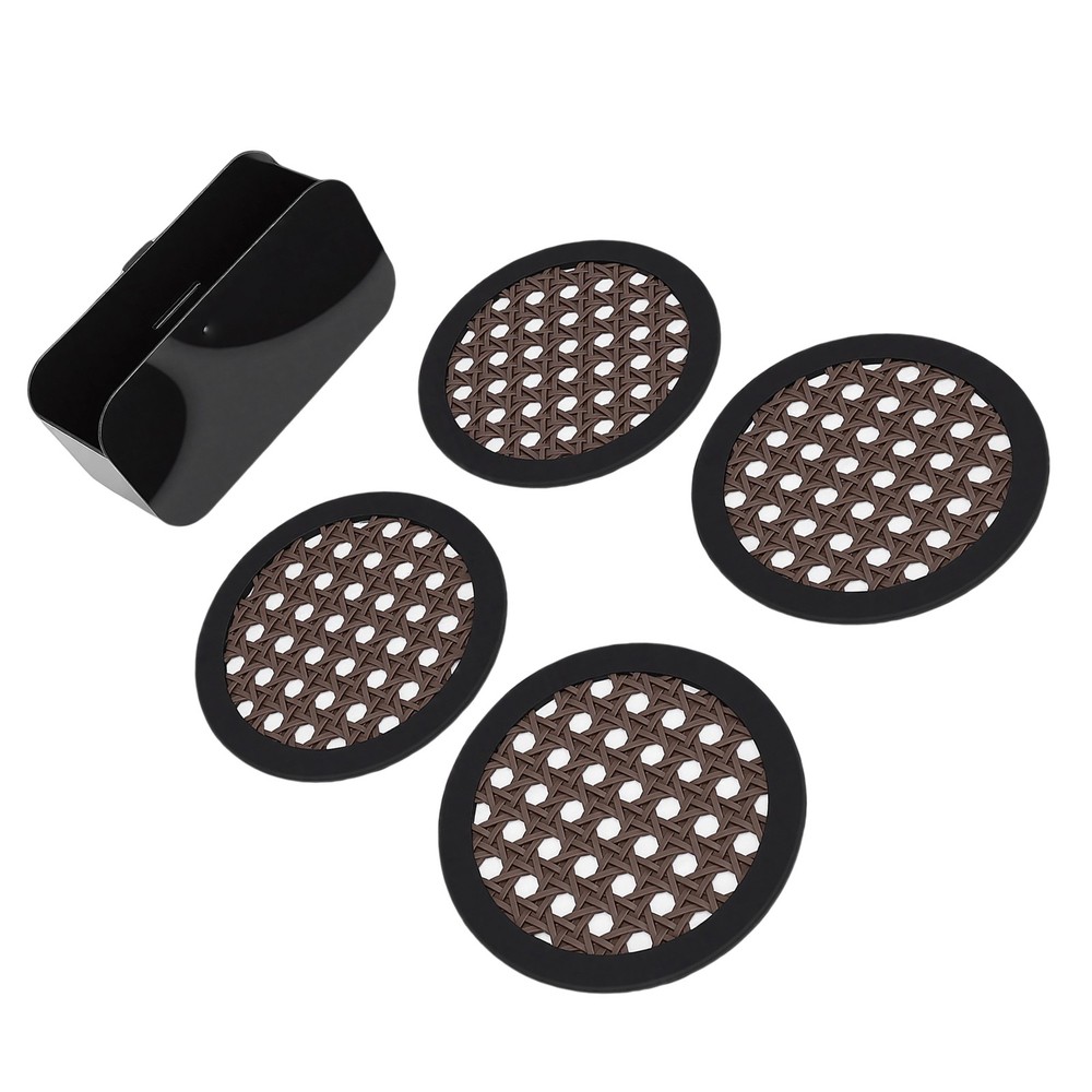 1-4PCS Elegant Silicone Coasters Set Heatproof Table Mat For Dining Room Kitchen