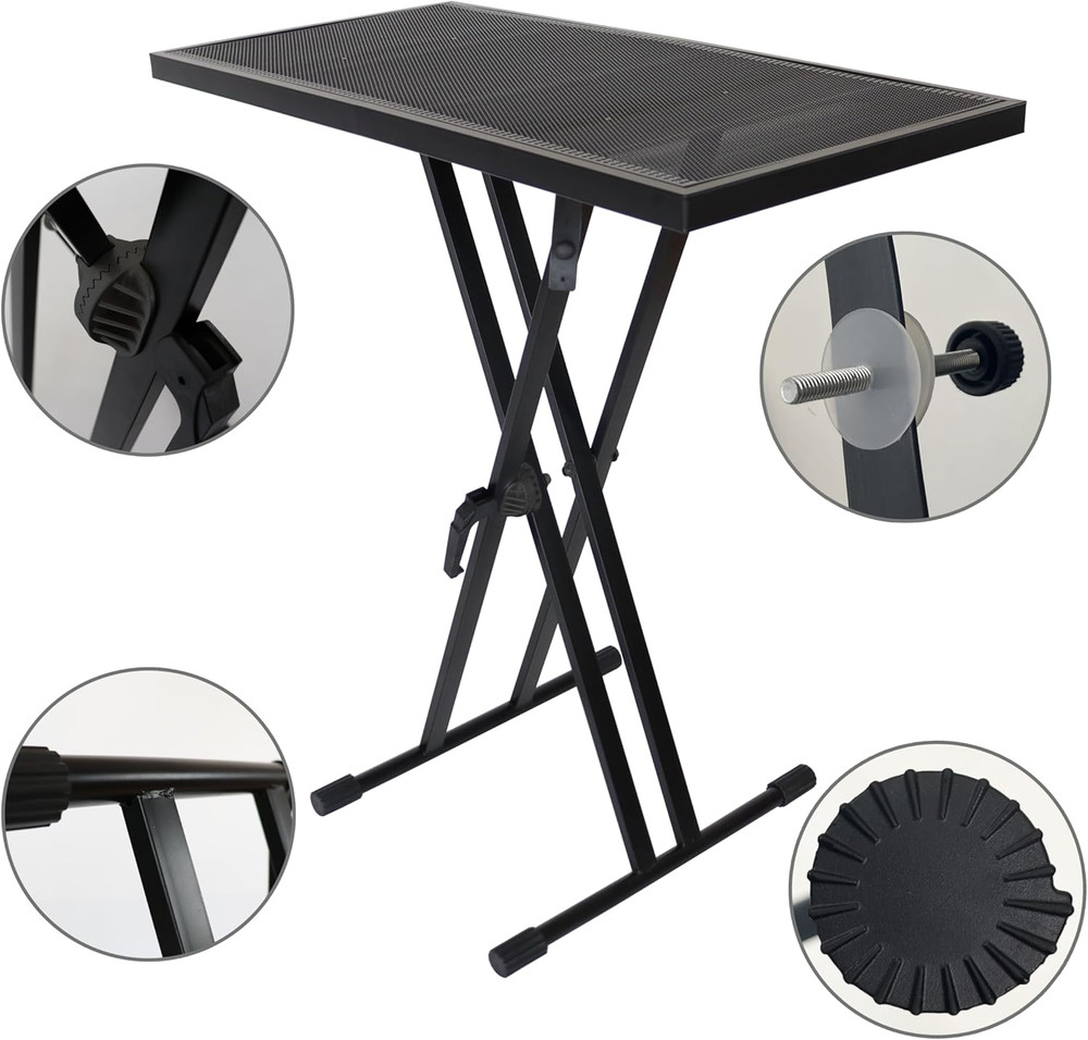 Portable DJ Table Stand DJ Controller Stand DJ Desk DJ Booth Adjustable Height D