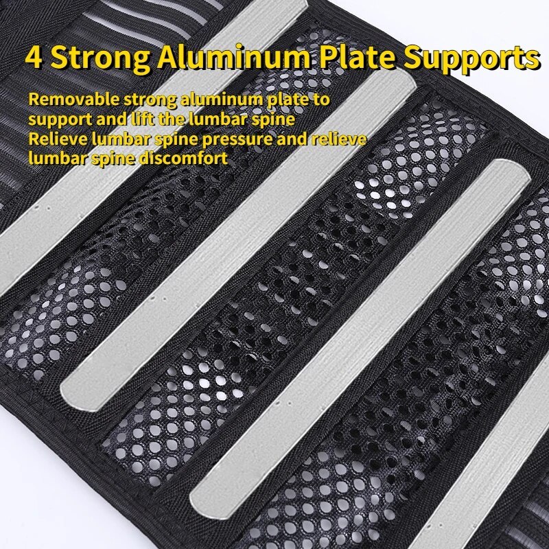 Adjustable Back Support Brace for Lower Back Pain Relief Sciatica Lumbar Belt US