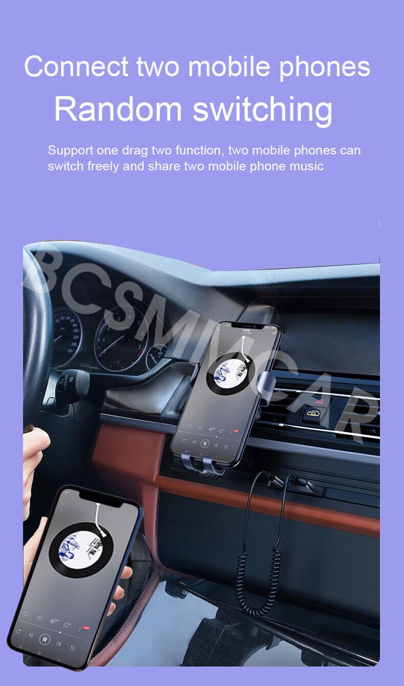 Bluetooth 5.0 AUX Audio Adapter Cable Car 3.5mm Jack Music Handsfree Receiver