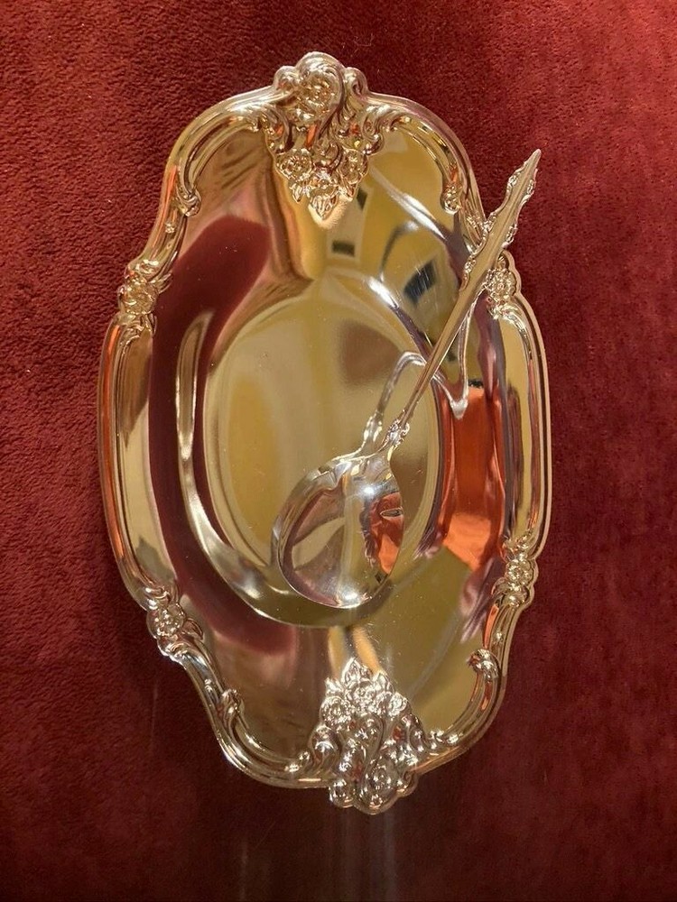 International Silver Candy dish and spoon in original box