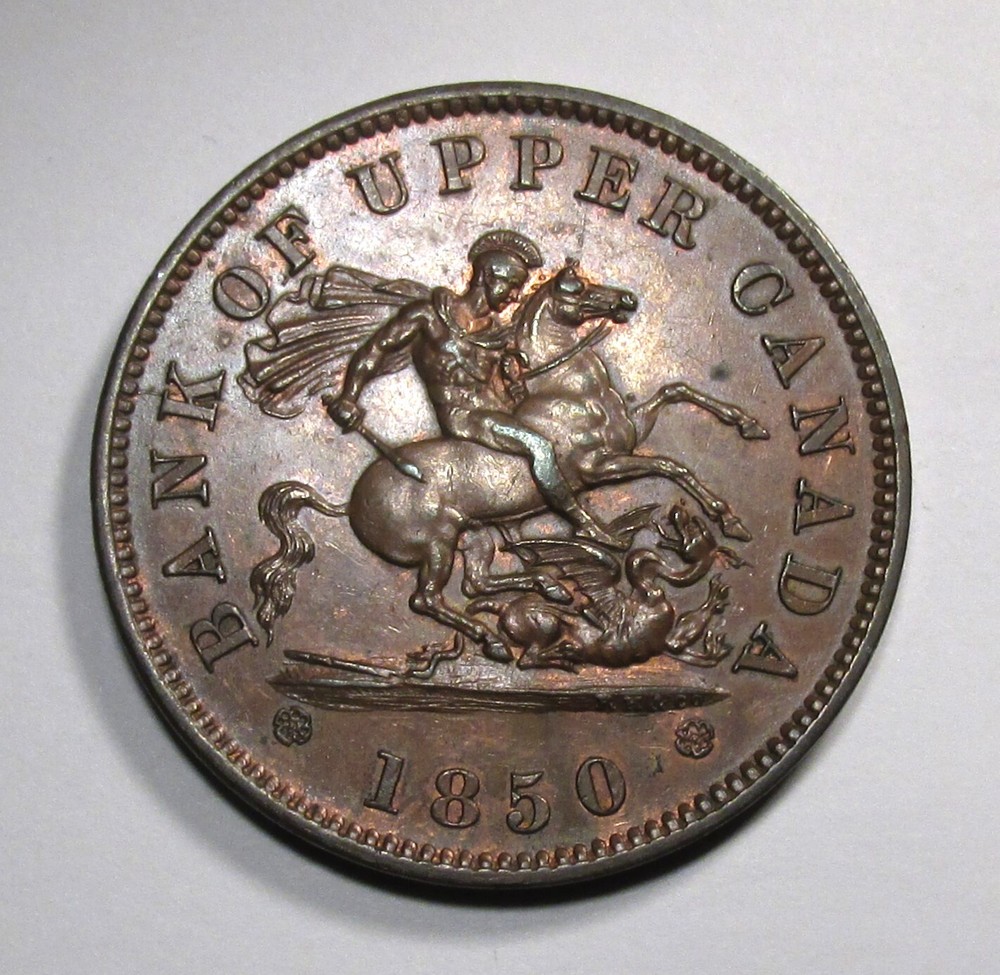 1850 Upper Canada Penny CH AU Brown AQ995