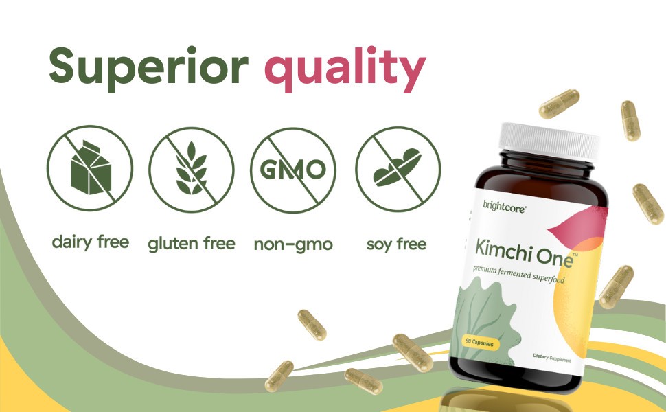 Brightcore Nutrition Kimchi One Kimchi Powder Capsules Probiotics Enzymes