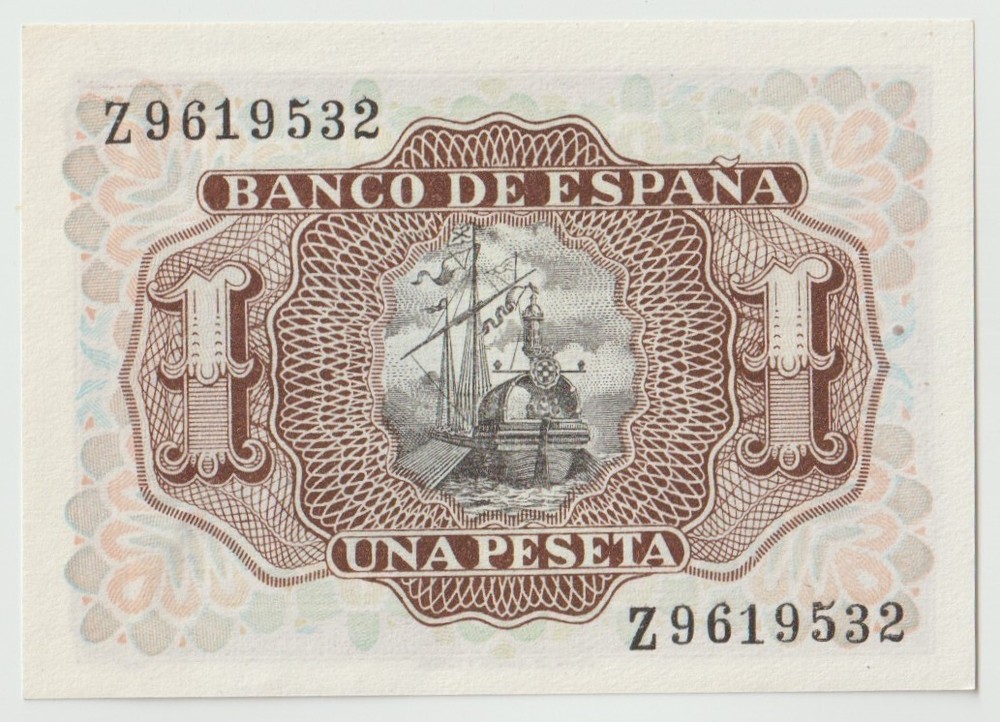 Spain 1 Festas, year 1953 Banknotes