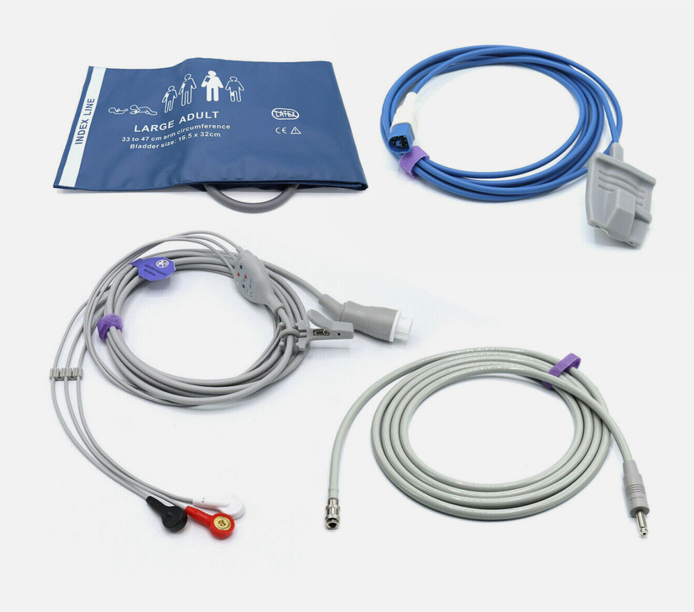 Philips Accessories Kit Bundle - Cuff, Hose, SpO2, ECG - Same Day Shipping - USA