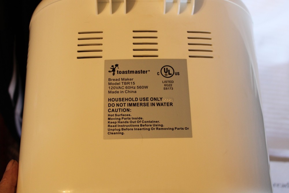 Toastmaster Automatic Bread Maker Machine TBR15 Manual EUC Works!!