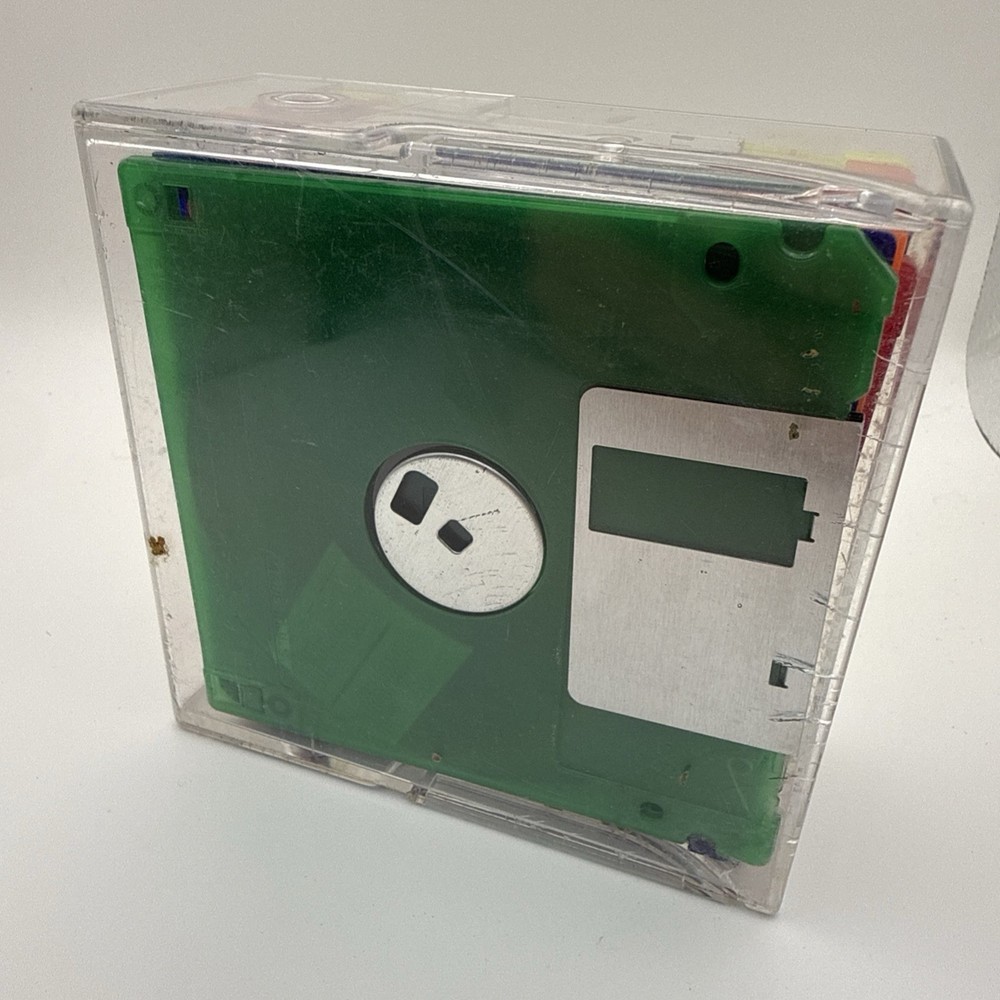 Imation Neon Diskettes 1.44 MB IBM Formatted 2HD Floppy Disks 12 Pack Open Box