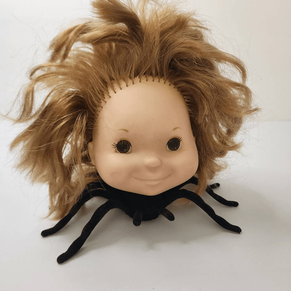 Handmade by Me Spider Dollhead Table Decor