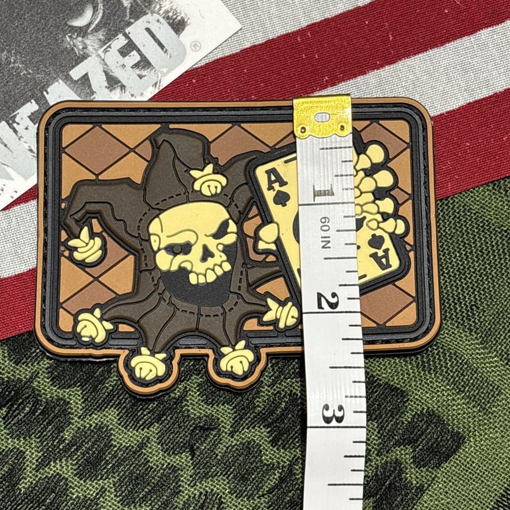 PvC 3D Jester With Ace H&L Patch Funny 3.5x2.5”
