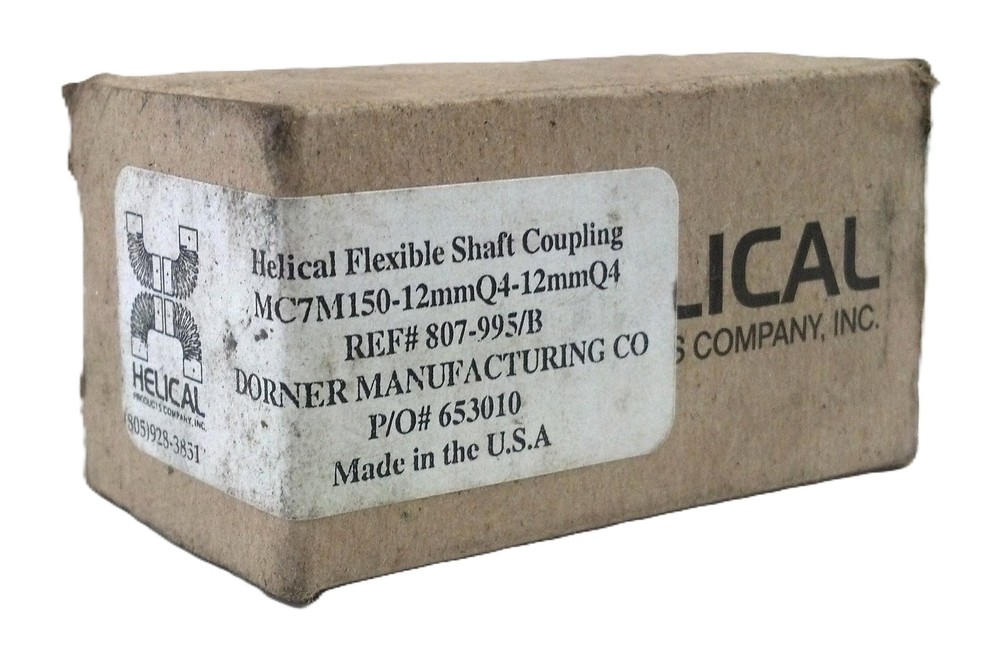 Helical MC7M150 12mmQ4 - 12mmQ4 Flexible Shaft Coupling