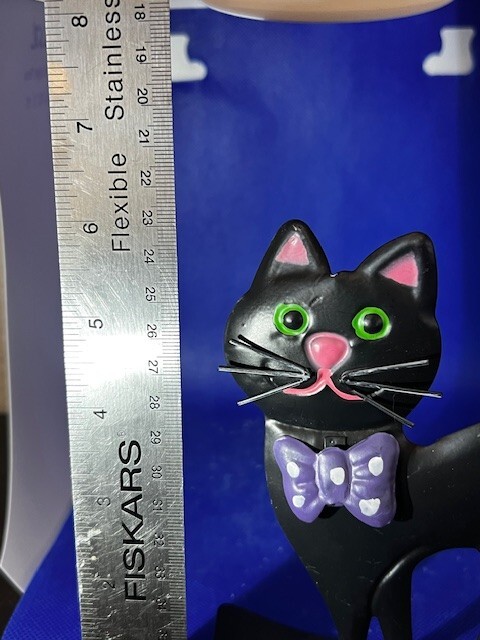 Black Cat Halloween Rocking Table Accent Figurine