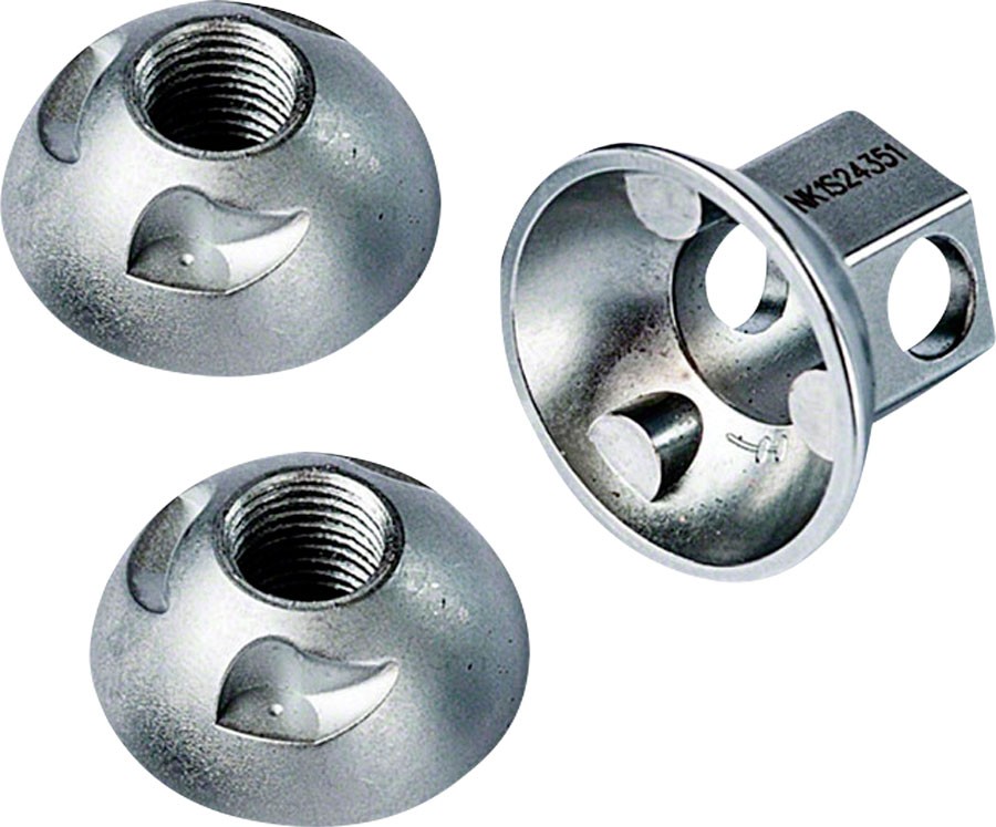 Pinhead M9 Solid Aluminum Tamper-Resistant Axle Locking Nuts with Installation
