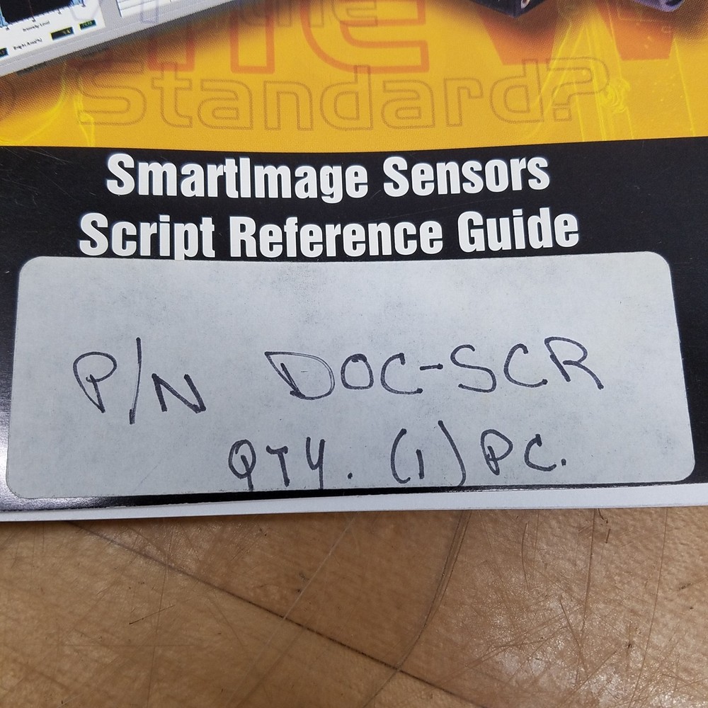 DVT DOC-SCR FrameWork2.0 SmartImage Sensors Script Reference Guide - USED