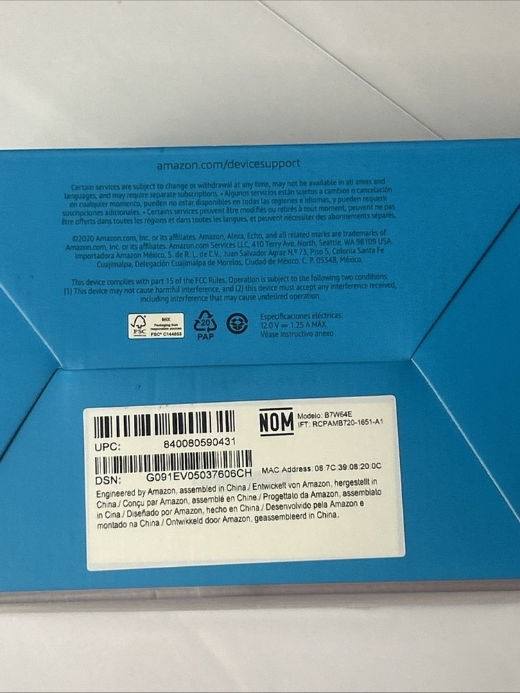 Amazon Echo Dot Smart Speaker - Alexa - Glacier White - 4th Gen Model -BRAND NEW