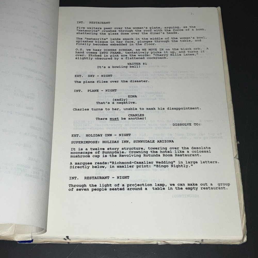 Original 1986 Doin’ Time on Planet Earth Movie Script Darren Starr Second Draft