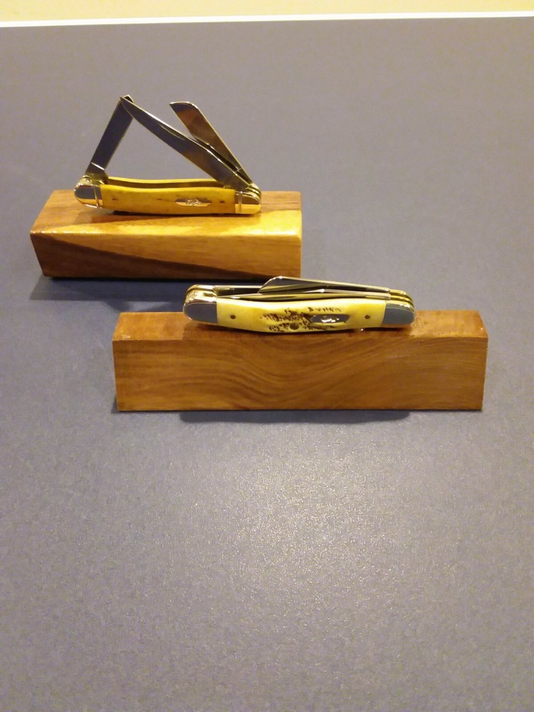 2-- BLACK WALNUT KNIFE DISPLAY STANDS