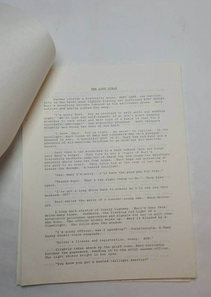 THE LOST GIRLS / Michael E. Malone 1991 Unproduced Treatment Script