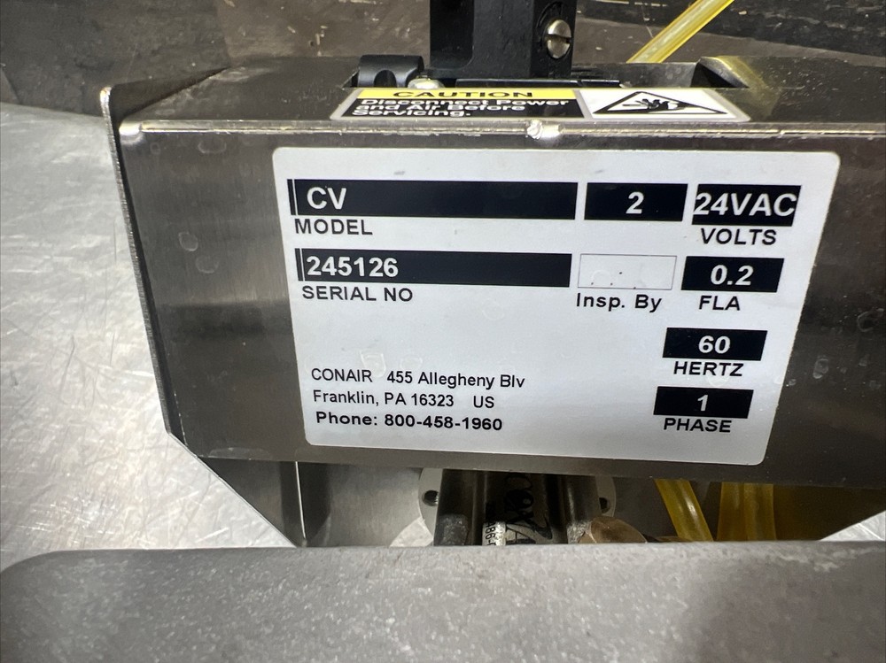 CONAIR material Hopper Isolate Receiver Model CV Used Surplus. Item ID 10