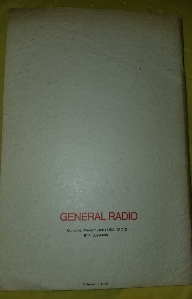 General Radio Microphone Sets Instruction Manual