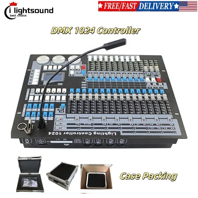 Professional 1024 Console moving head par light DMX Controller Lcd Display/case