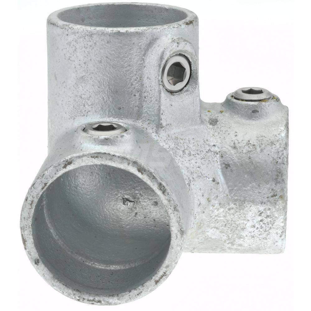 PRO-SAFE Galvanized Pipe Rail Fitting: 90° Side Outlet Elbow for 1-1/2" Pipe