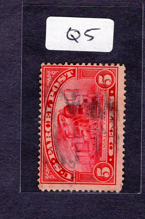 1913 Stamp #Q5 US Parcel Post Mail Train Used