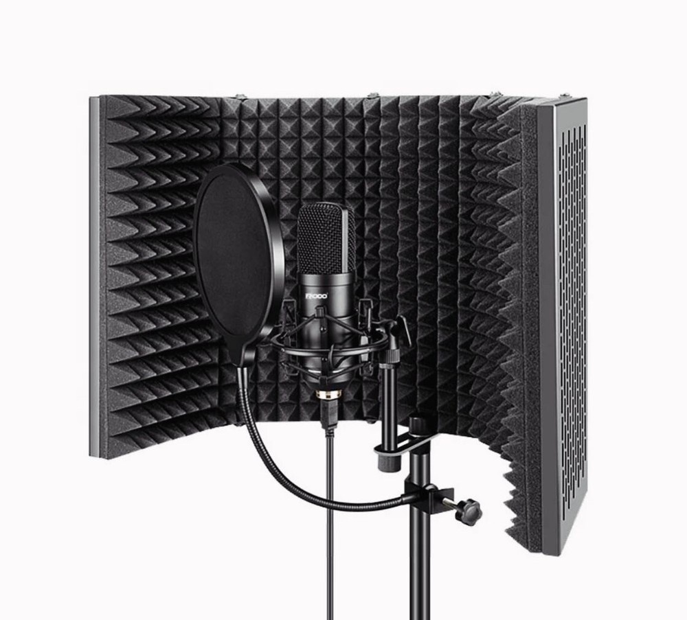 5 Panel Professional Studio Recording Microphone Isolation Shield