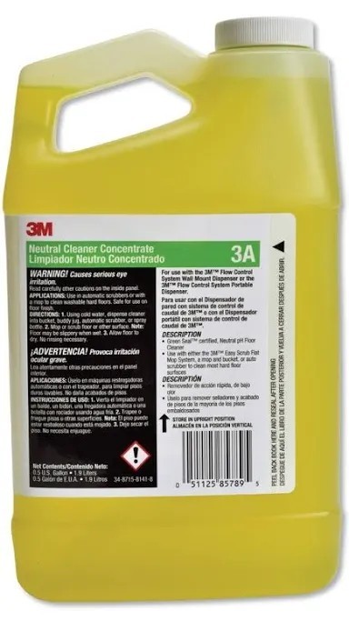 3M Neutral Cleaner Concentrate 3A Floor Cleaner Multi-Surface Unscented 1.9L