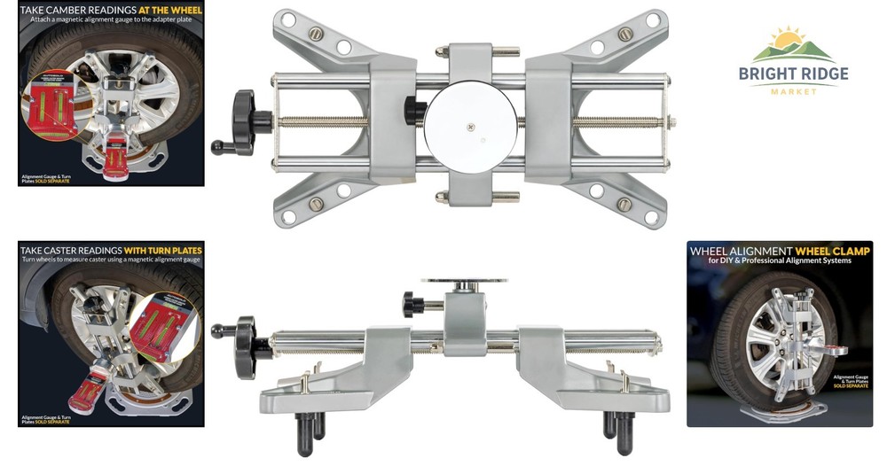 Chrome-Plated Wheel Alignment Tool with High-Precision Grip for Accurate Results