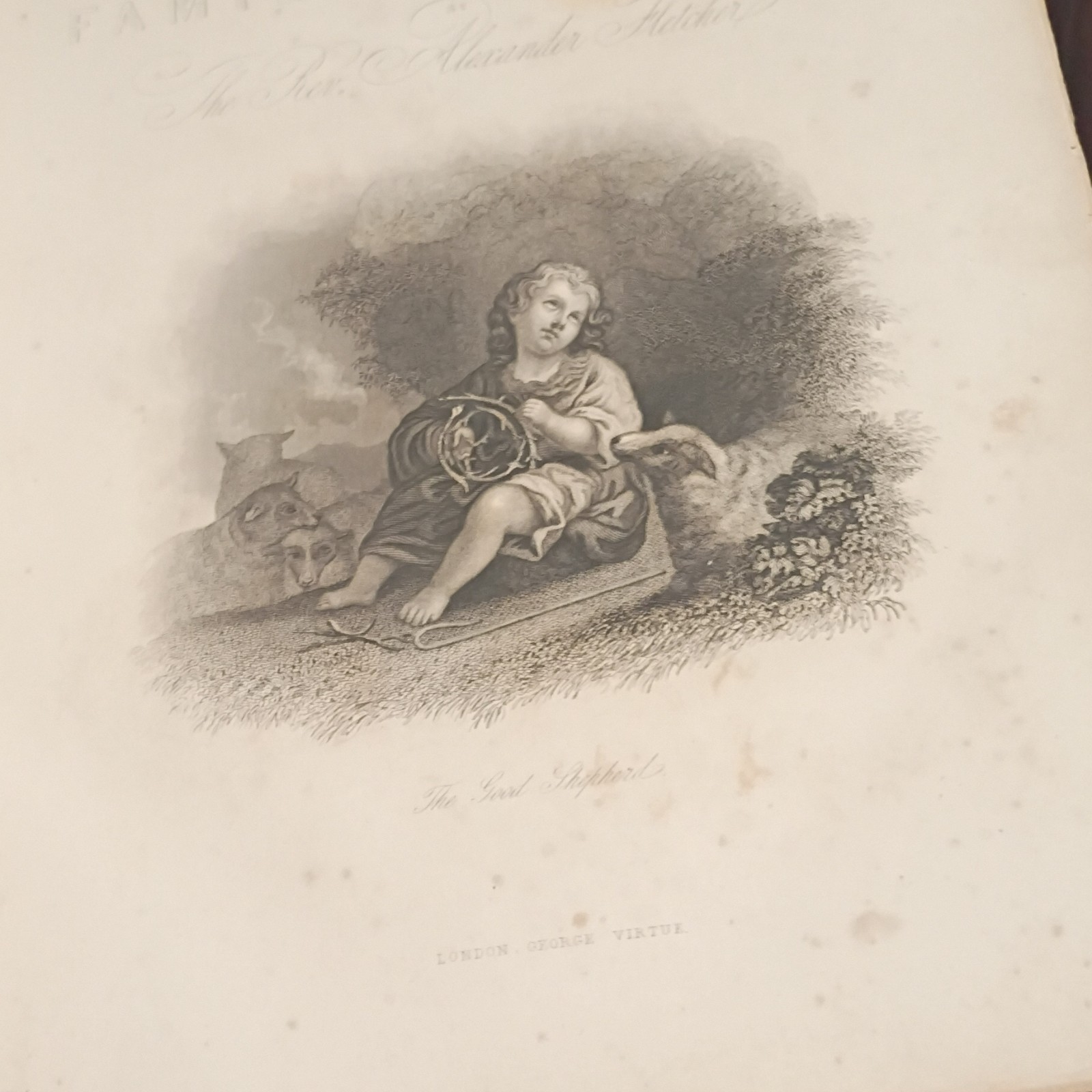 REV. ALEXANDER FLETCHER - FAMILY DEVOTION - LEATHER - 1840 - STEREOTYPE ED.