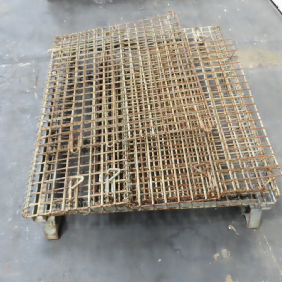 Econotainer 48" x 40" x 30" Deep Steel Collapsible Stackable Wire Bulk Container
