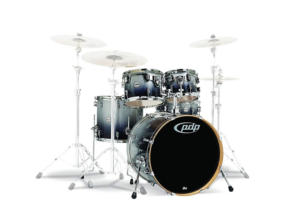 PDP By DW 7-Piece Concept Maple Shell Pack with Chrome Hardware Red to Black...