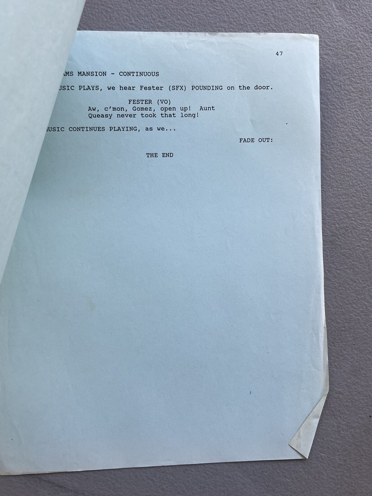 THE ADDAMS FAMILY SCRIPT "Puttergeist"(21-MINUTE SCRIPT)