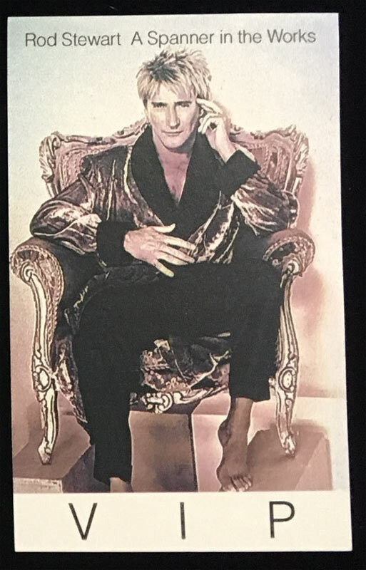 Rod Stewart Spanner in Works Tour 1995 Original VIP Backstage Pass for Laminate