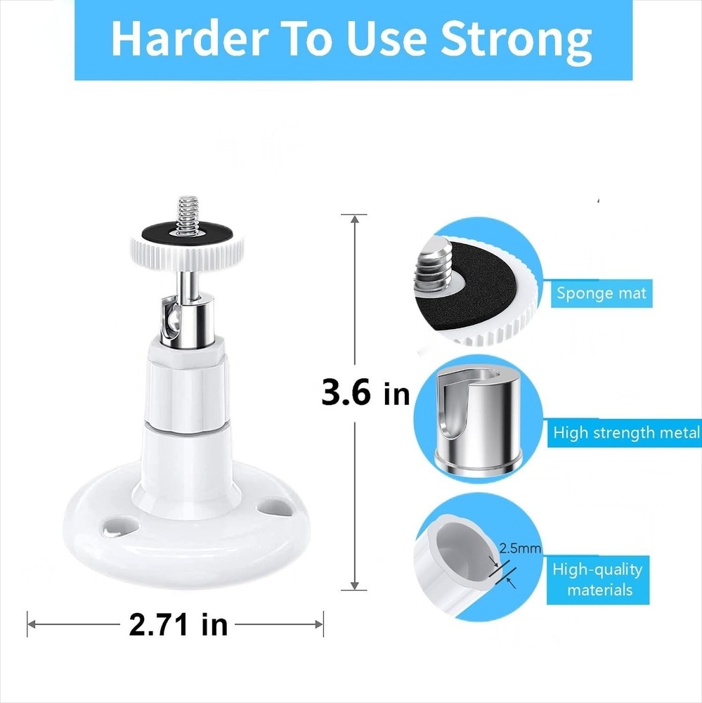 2-Pack Adjustable Security Wall Mount for Ring & Arlo Cameras - Easy Install