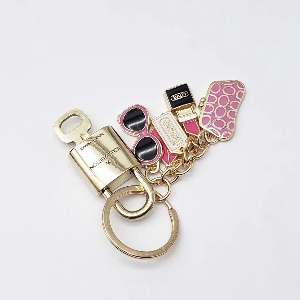 Authentic Louis Vuitton Lock & Key w/ Unbranded Bagcharm, Keychain