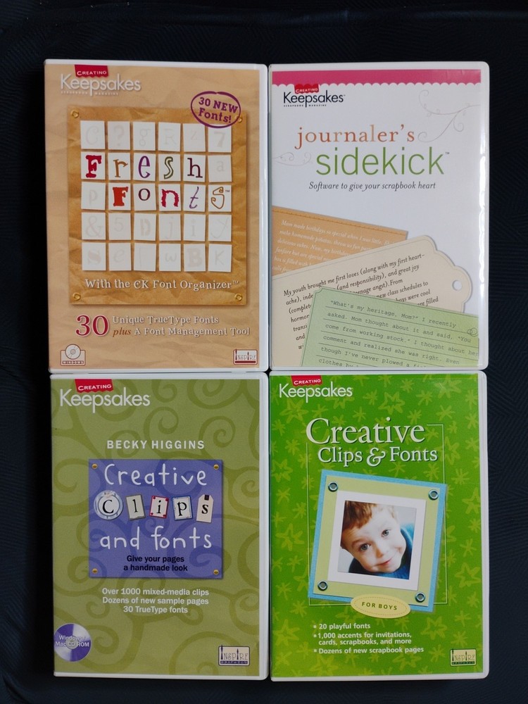 CREATING KEEPSAKES SCRAPBOOK MAGAZINE - 4 CD-ROM LOT!
