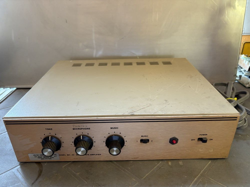 Vtg Raymer Model 801-40 Solid State Amplifier Amp Powers On As Is