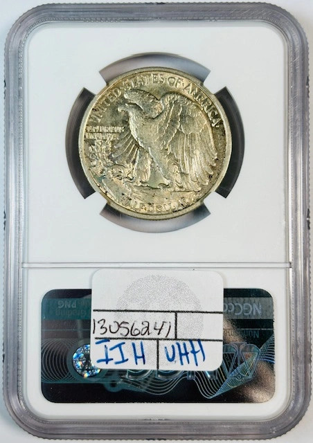 1917 S Walking Liberty Half Dollar NGC AU-55 Reverse