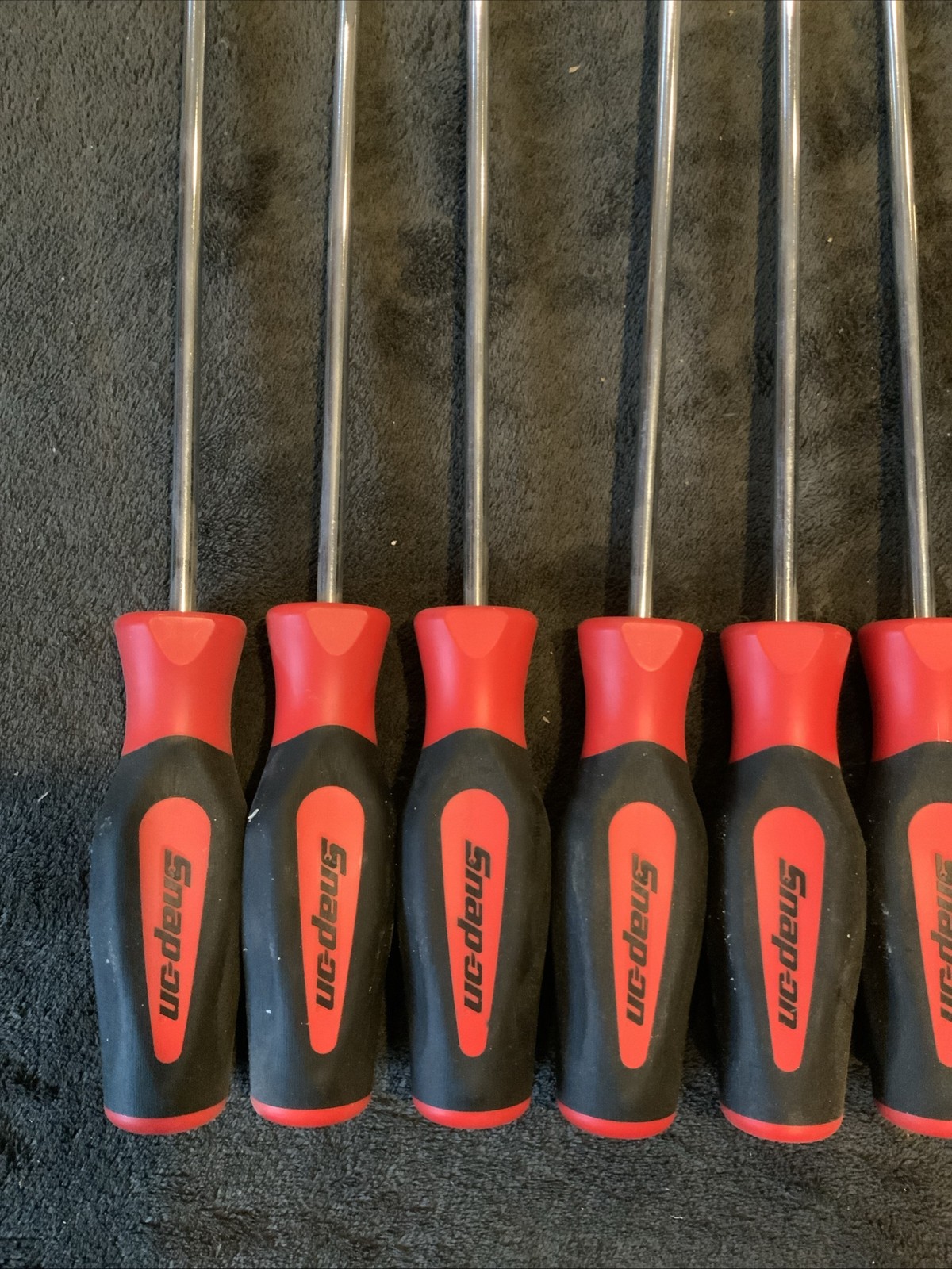 Snap-on 8pc Long Screwdrivers Set Red Used Hand Tools