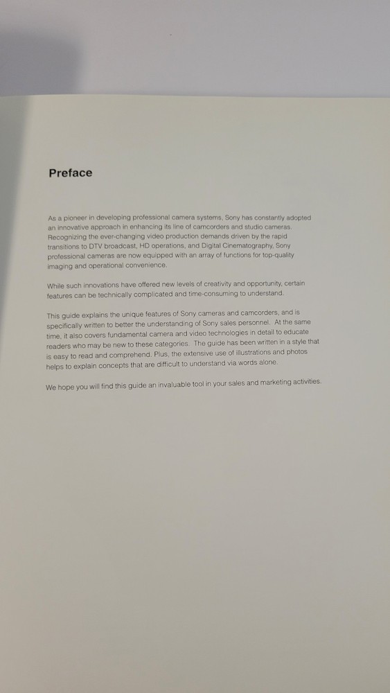 Professional Sony Camera Technology Guide Manual 2007 HAD Sensor Hyper Power HAD