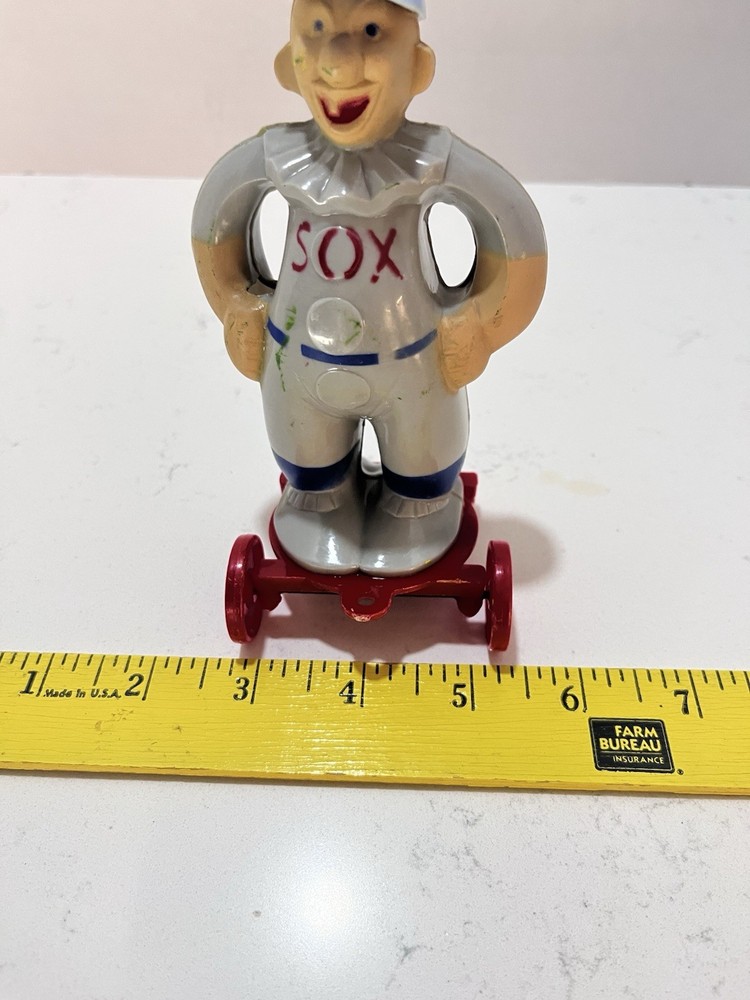 Vtg 1950's Very Rare Rosbro SOX Plastic Pull Toy