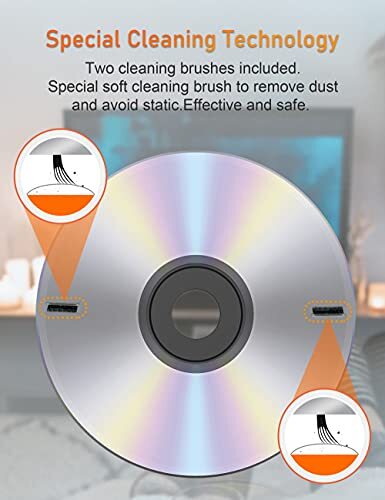 Laser Lens Disc Cleaning Kit for CD VCD DVD with Microfiber Cloth and Solution