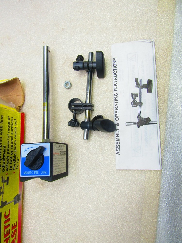 Magnetic base gauge holder by Cen-Tech