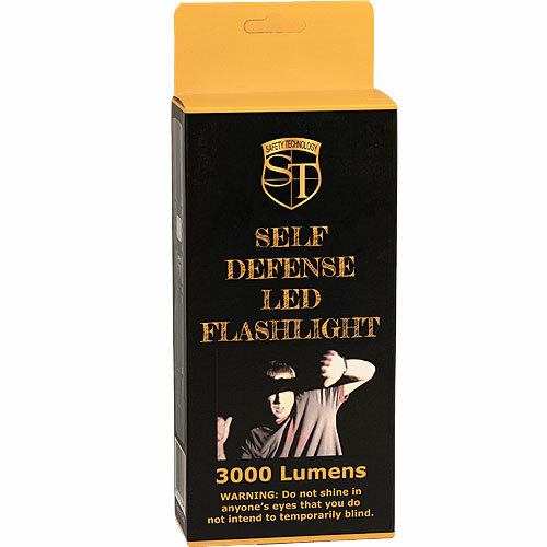 3000 Lumens LED Self Defense Zoomable Flashlight