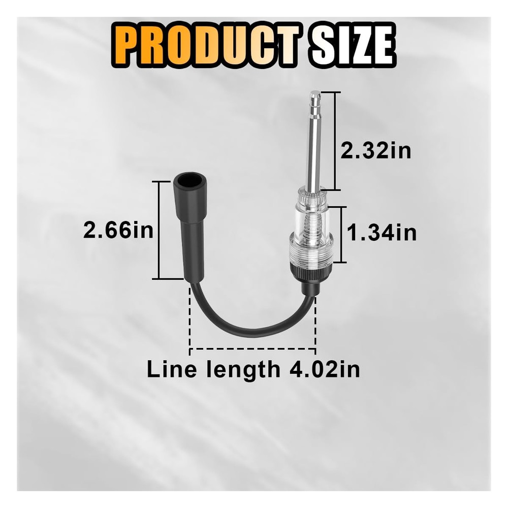 Inline Spark Plug Tester, Straight Boot Ignition Coil Tester 2 PCS, Brown