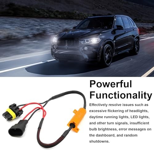 2-Pack H11 LED Canbus Resistor Kit Anti Flicker Decoder for Fog Light