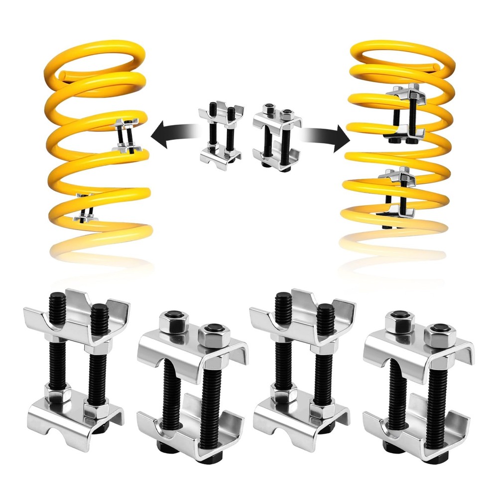 4PCS Coil Spring Compressor Tool,2 Way Adjustable Strut Spring Compressor for...