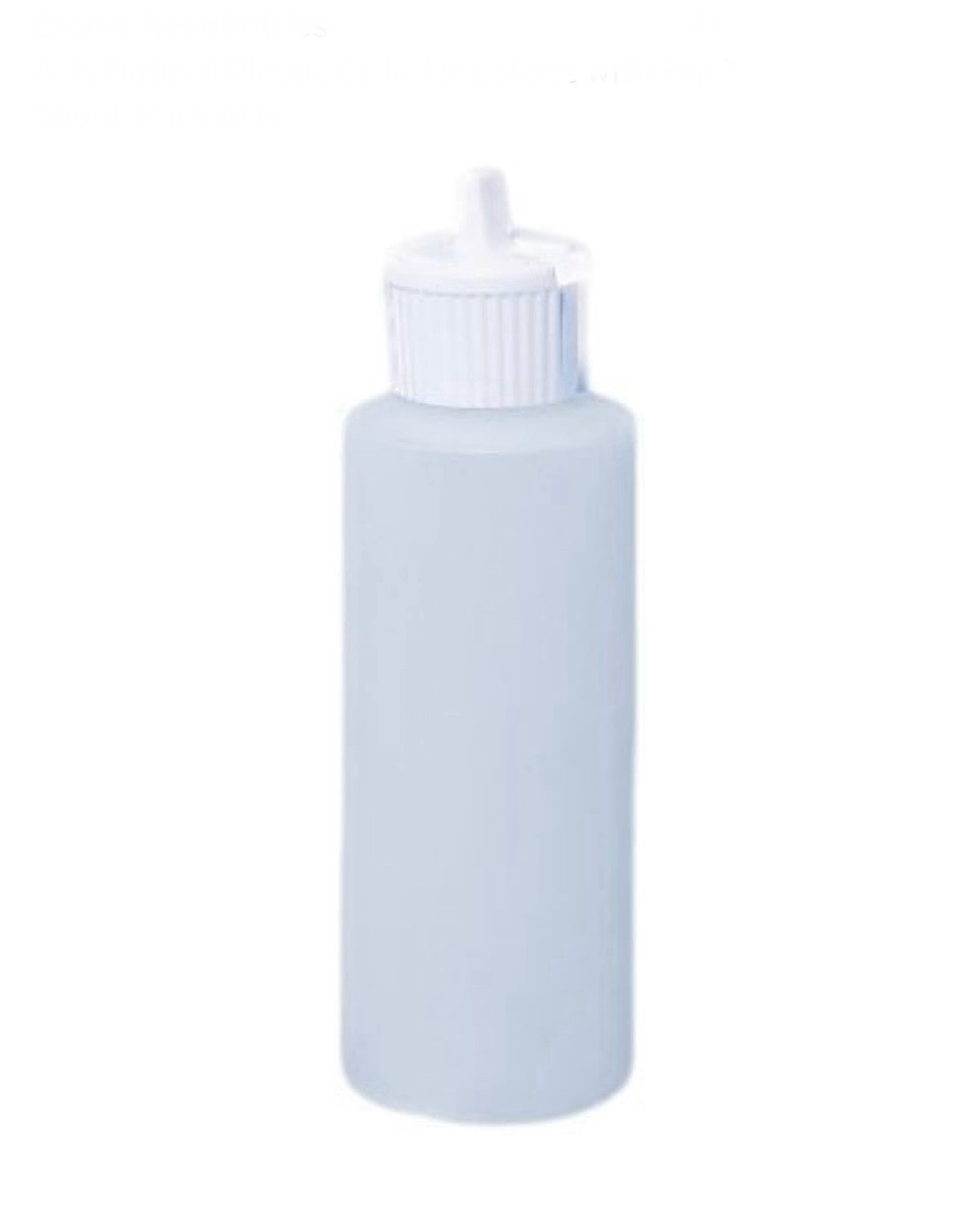 4 oz Empty Plastic Cylinder Bottle With Flip Top Pour Spout HDPE, Free Shipping